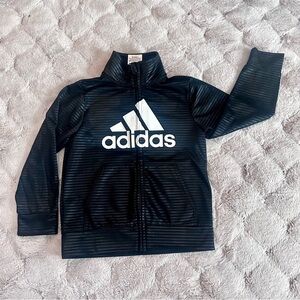 Adidas Sweatshirt Lightweight Full Zip Pockets Sz 4T